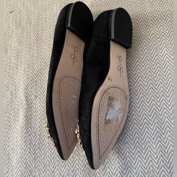 Jessica Simpson Pointed-Toe Heart Embellished Ballet Flats Size 6.5 - Picture 5 of 5